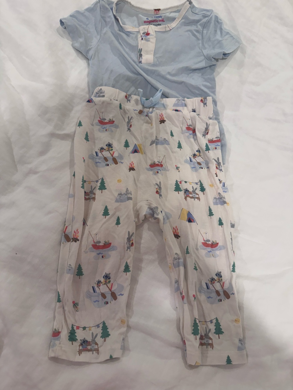 Magnetic Me Baby Boys Blue Camping Pajama set